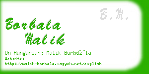 borbala malik business card